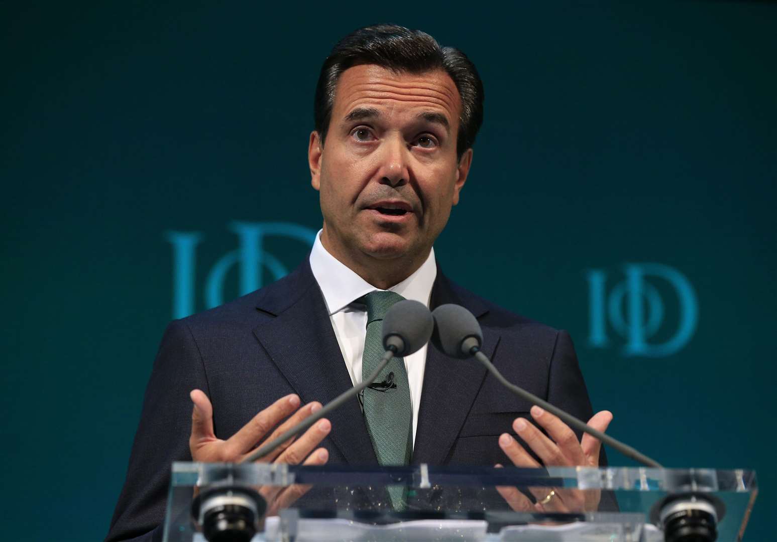 Lloyds Banking Group chief Antonio Horta-Osorio addresses the Institute of Directors convention at London’s Royal Albert Hall (Jonathan Brady/PA)