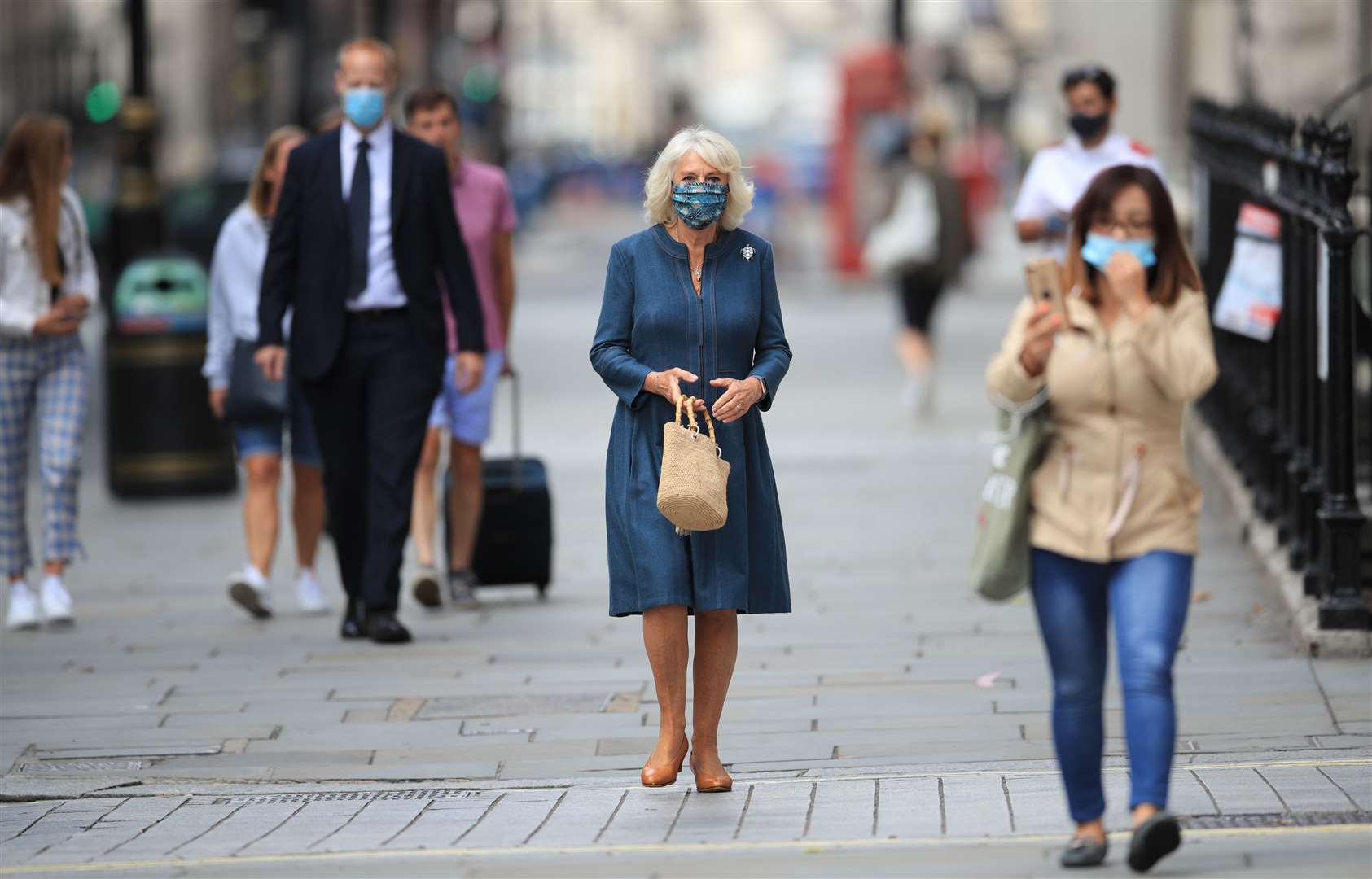 The Duchess of Cornwall arrives at the recently reopened National Gallery (Aaron Chown/PA)