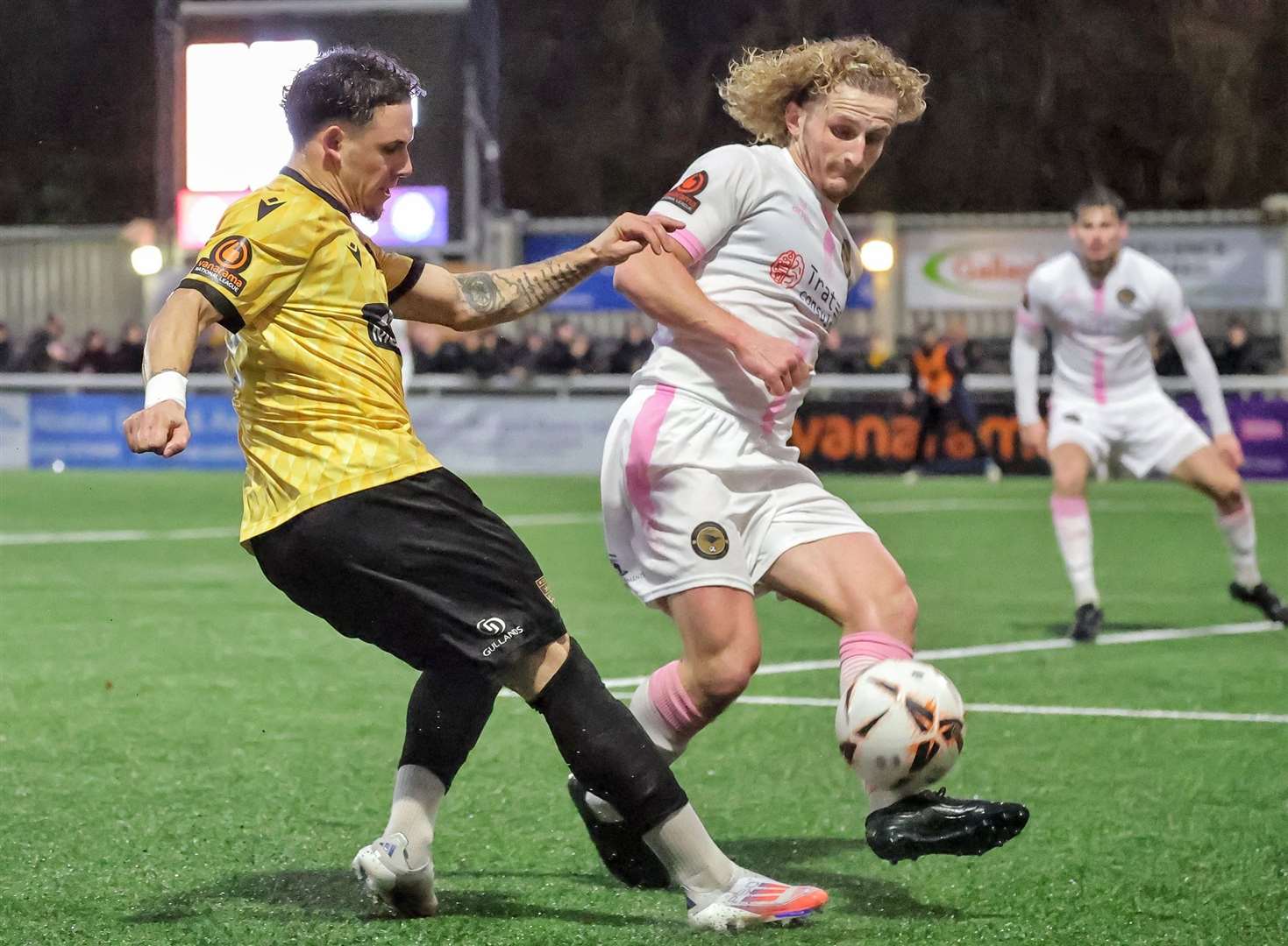 Maidstone right-back Charlie Seaman looks to get in a cross. Picture: Helen Cooper