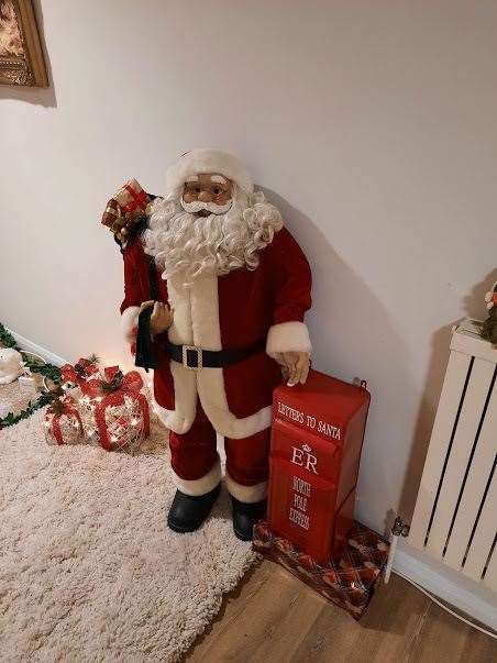 The grotto also includes a postbox for children's letters to Santa