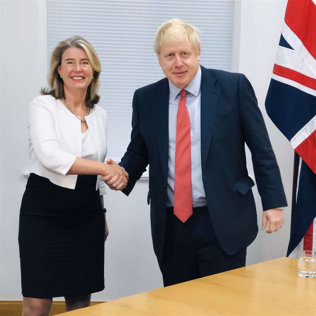 Canterbury Conservative candidate Anna Firth with Boris Johnson