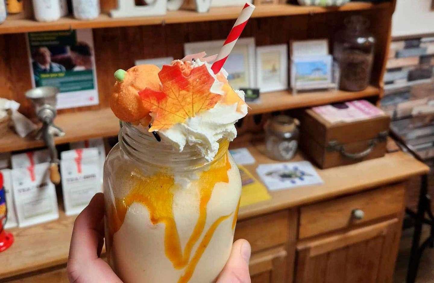 The autumnal pumpkin milkshake at Green Door Deli. Picture: Facebook / Green Door Deli