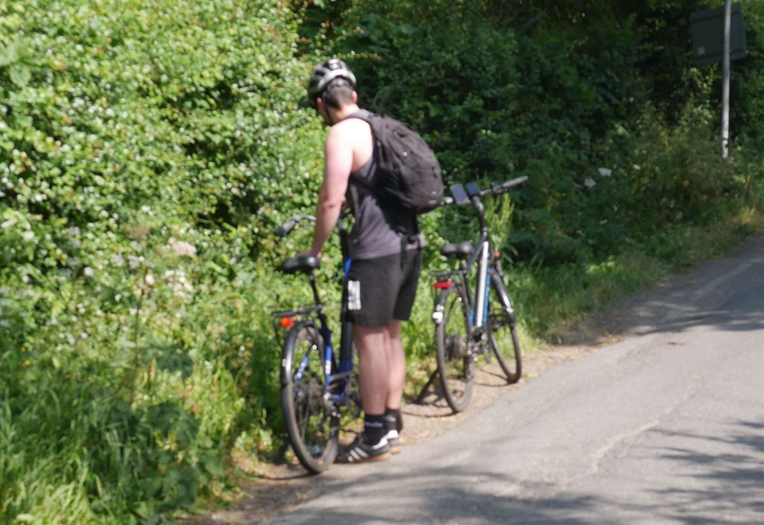 Louis tending to the eBikes