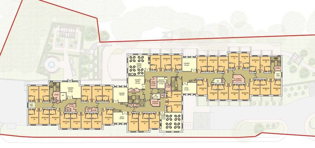 Plans for the 64-bedroom care home to replace The Grasshopper Inn in Westerham