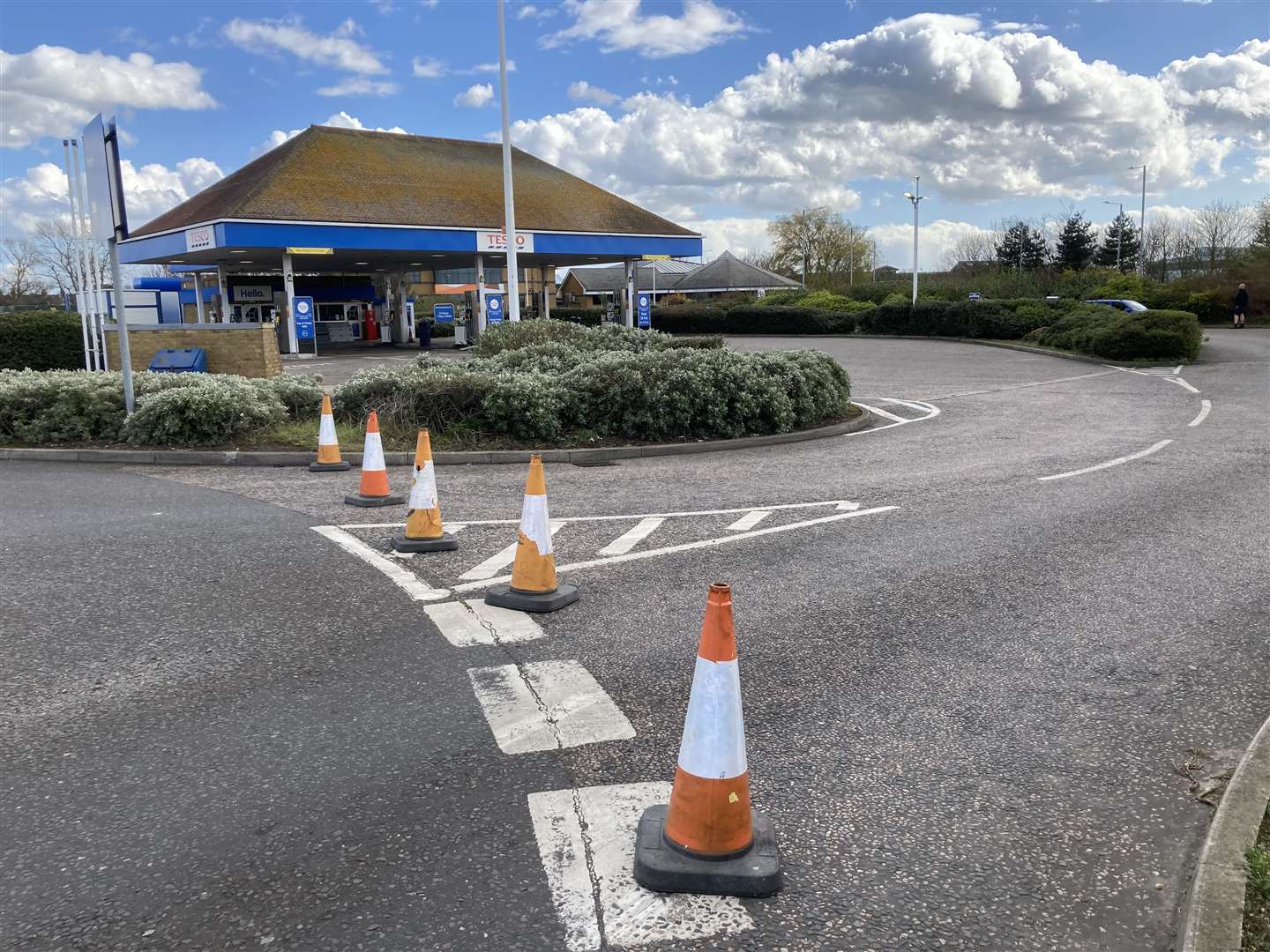 Closed: the Tesco petrol station in Bridge Road, Sheerness