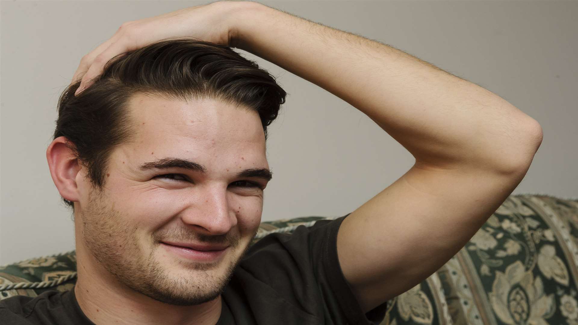 Jon before his head shave, which raised more than £3,000. Picture: Andy Payton