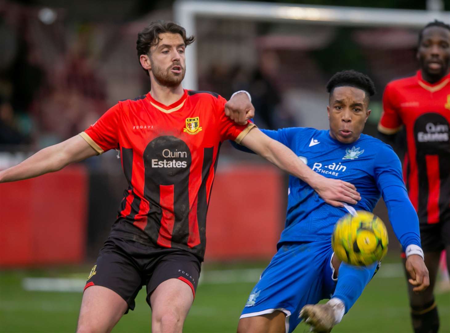 Sittingbourne defender Jack Steventon keeps Salisbury in check. Picture: Ian Scammell