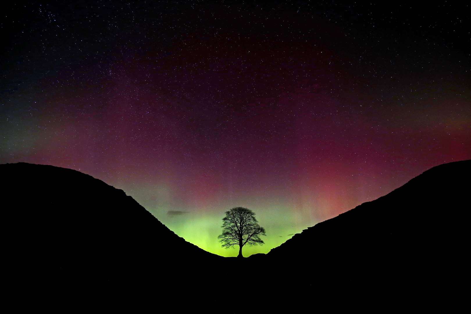 The felling of the Sycamore Gap tree caused a national outcry (Owen Humphreys/PA).