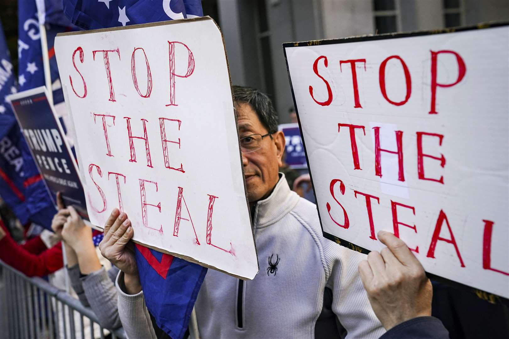 Supporters of President Donald Trump have protested over the election results (John Minchillo/AP)