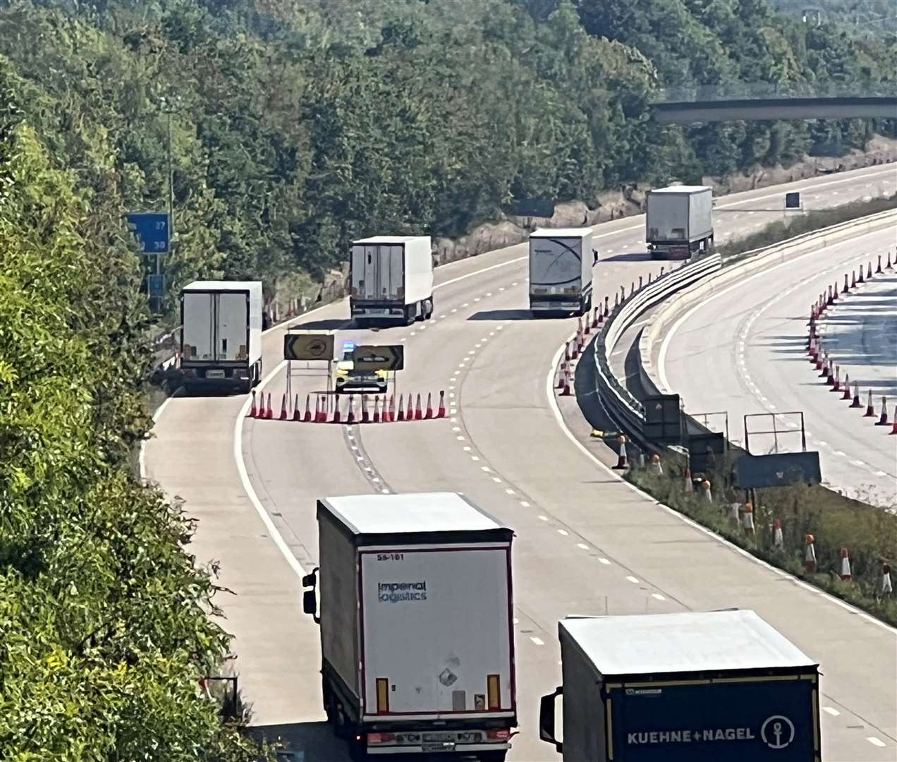 The M20 was closed on Friday amid the search for Daniel Abed Khalife. Picture: Barry Goodwin