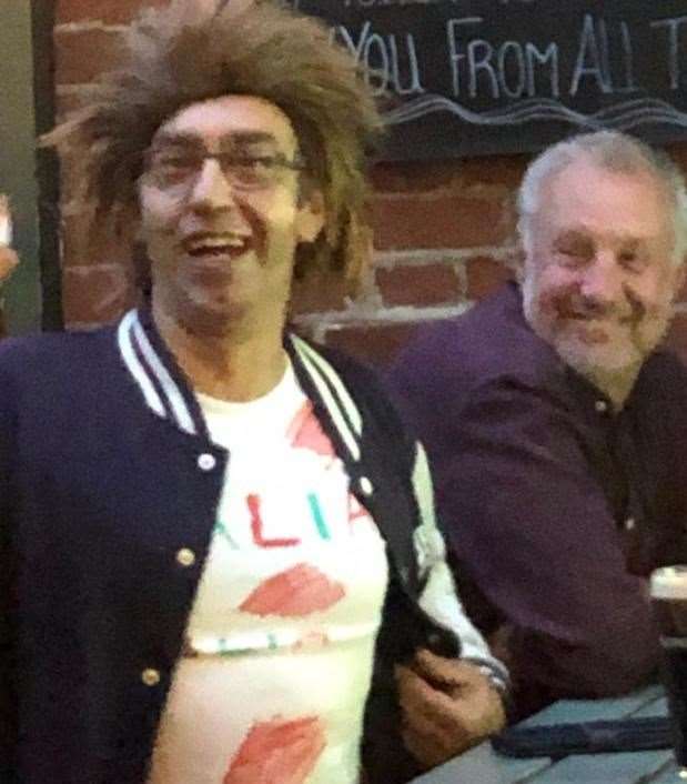 Chef Fabio at the Scared Crow in West Malling after Italy equalise (49089306)