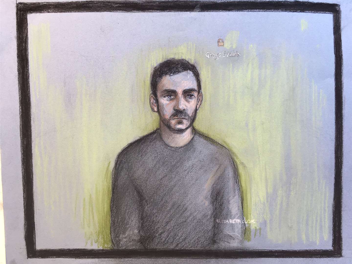 Court artist sketch by Elizabeth Cook of Maurice Robinson (Elizabeth Cook/PA)