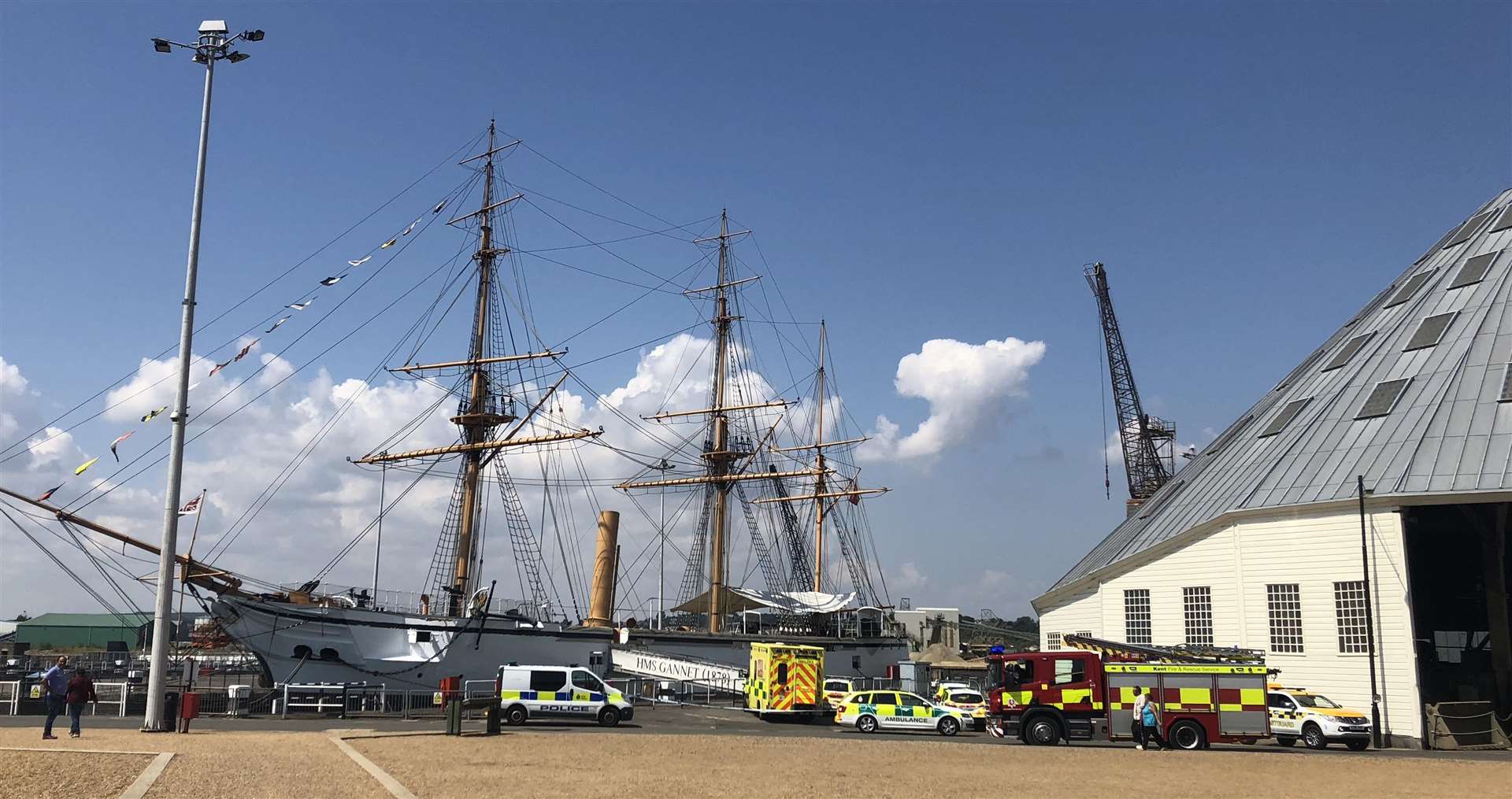 Emergency services at Chatham Dockyard. Photo C Lloyd