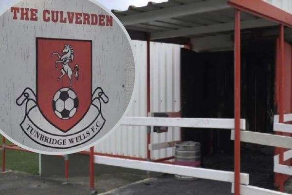 The clubhouse at Tunbridge Wells' Culverden Stadium needs rebuilding after a fire