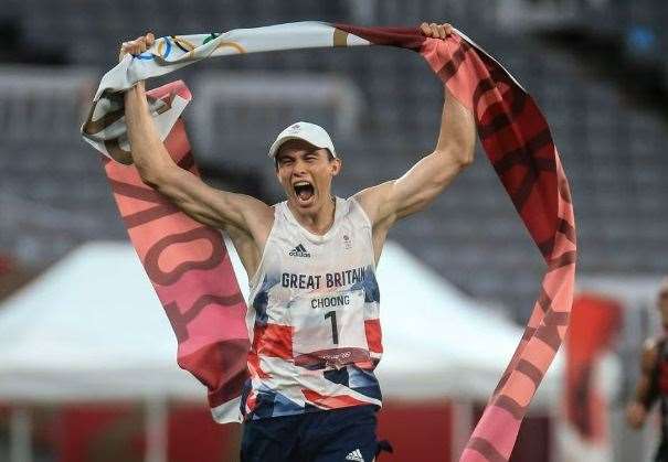 Joe Choong won gold at modern penatathlon in the Tokyo Olympics. Picture: UPIM Media