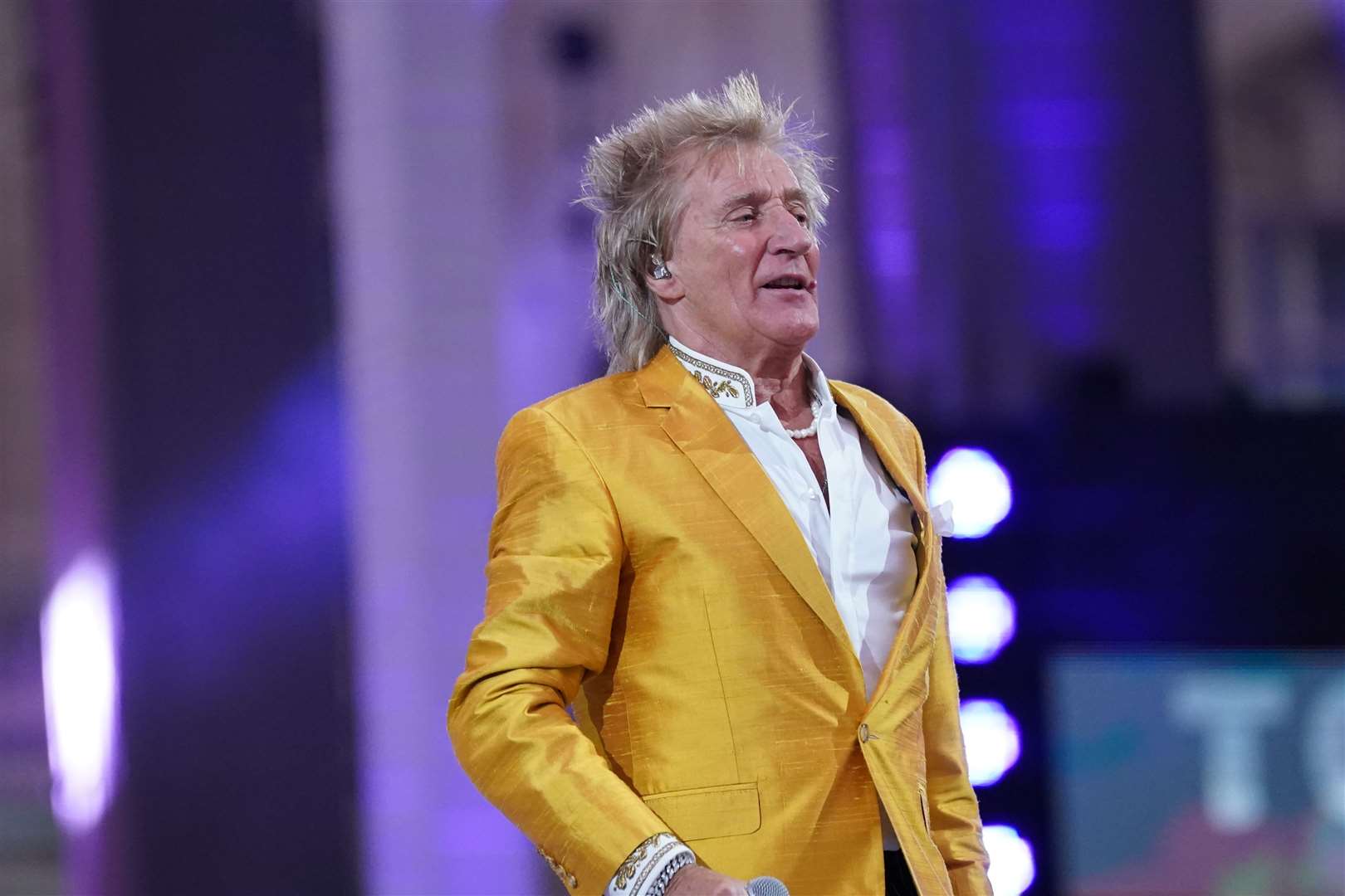 Sir Rod Stewart performed during the Party At The Palace event (Victoria Jones/PA)