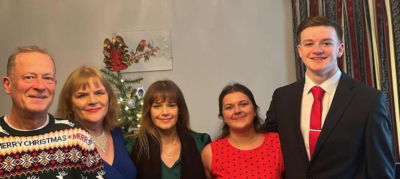 Tony with his wife Maria and three children, Fiona, Sophie and Dominic last Christmas