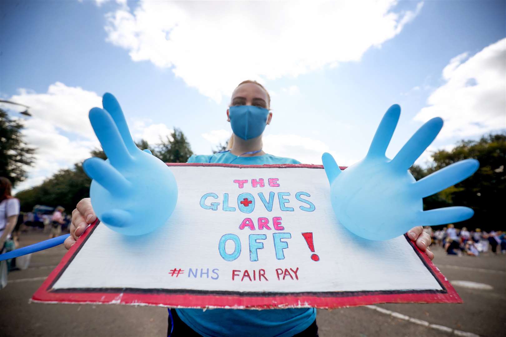 Protests in Glasgow (Jane Barlow/PA)