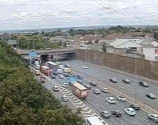 Queues approaching the Dartford Crossing for seven miles towards Orpington (50424360)