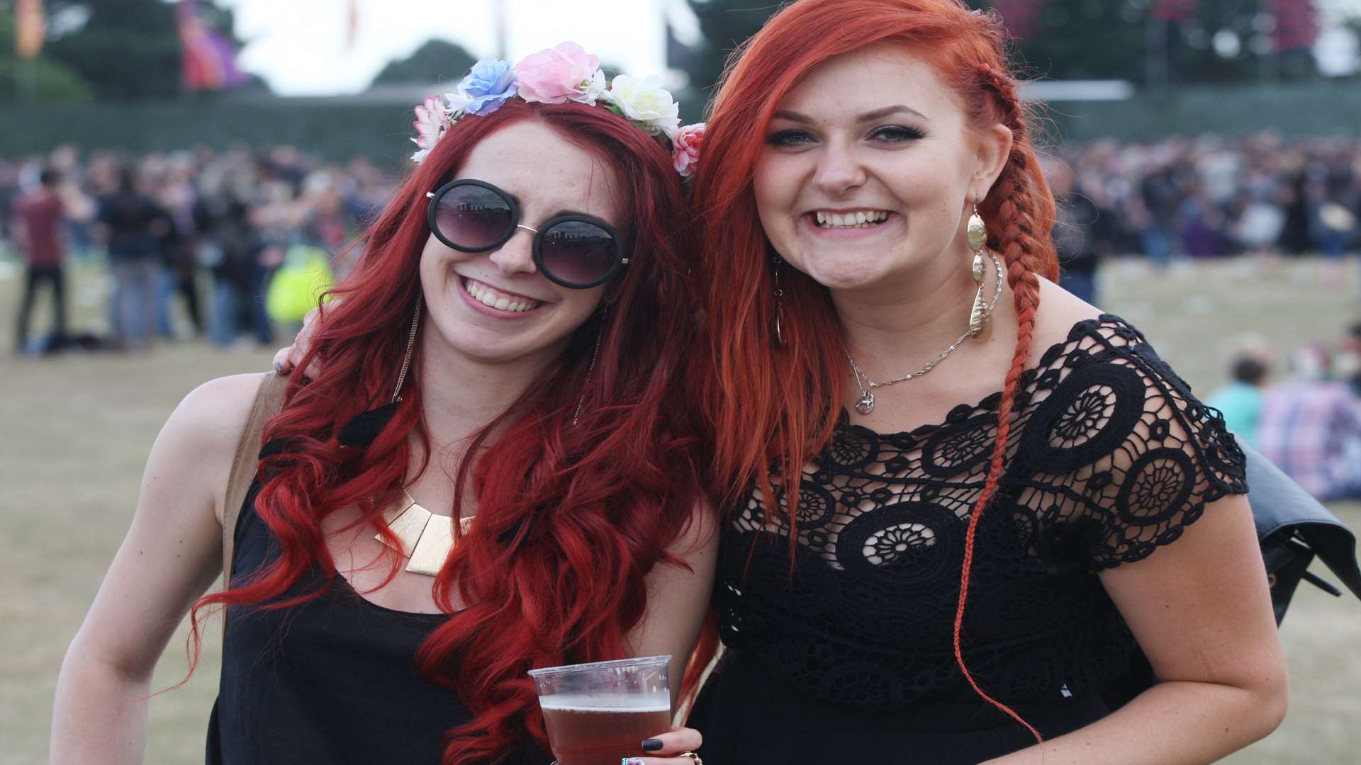 Ivona Polloka and Simona Zanova enjoy last year's Ramblin' Man Fair