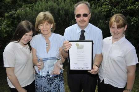 Emilyann Balderston, Acting Head Maureen Snelling, Paul Murray and Stacey Betts