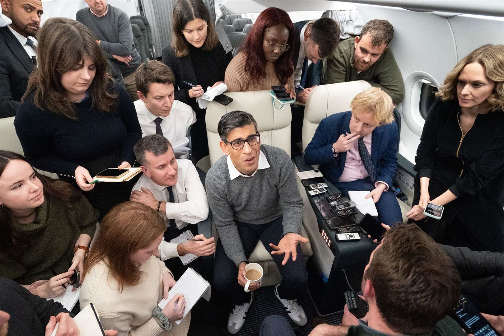 Prime Minister Rishi Sunak speaking to reporters in Dubai (Stefan Rousseau/PA)