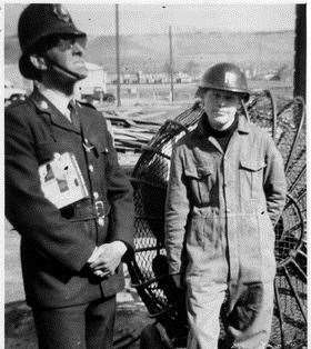 Amateur actors on the set of Peter Watkins' The War Game which was filmed on location in Kent. Photo: Paul Wells www.doverpast.co.uk