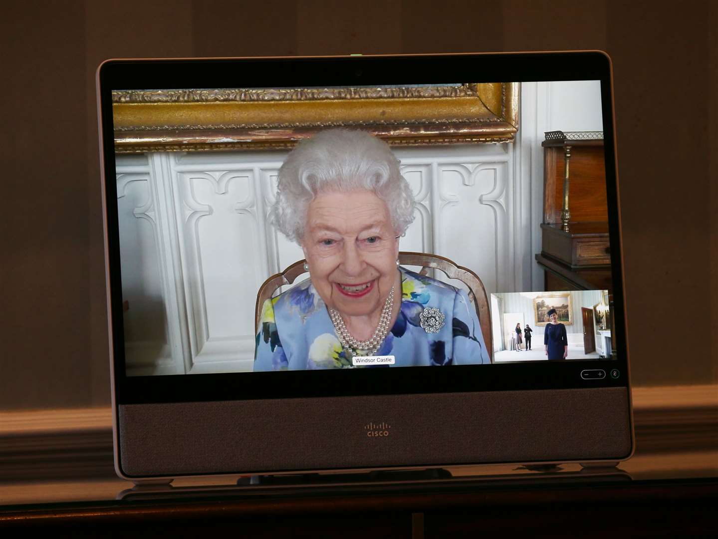 The Queen appears on a screen by video link in audiences from Windsor Castle on Tuesday (Yui Mok/PA)