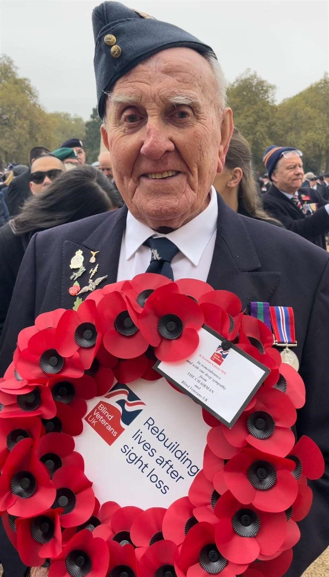 Michael Woods joined the Royal Air Force after being called up for service in 1943 (Blind Veterans UK/PA)