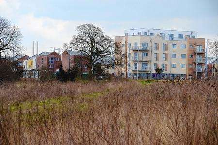 The new college will be next to The Bridge development, pictued, on the site of the old Joyce Green Hospital, Dartford