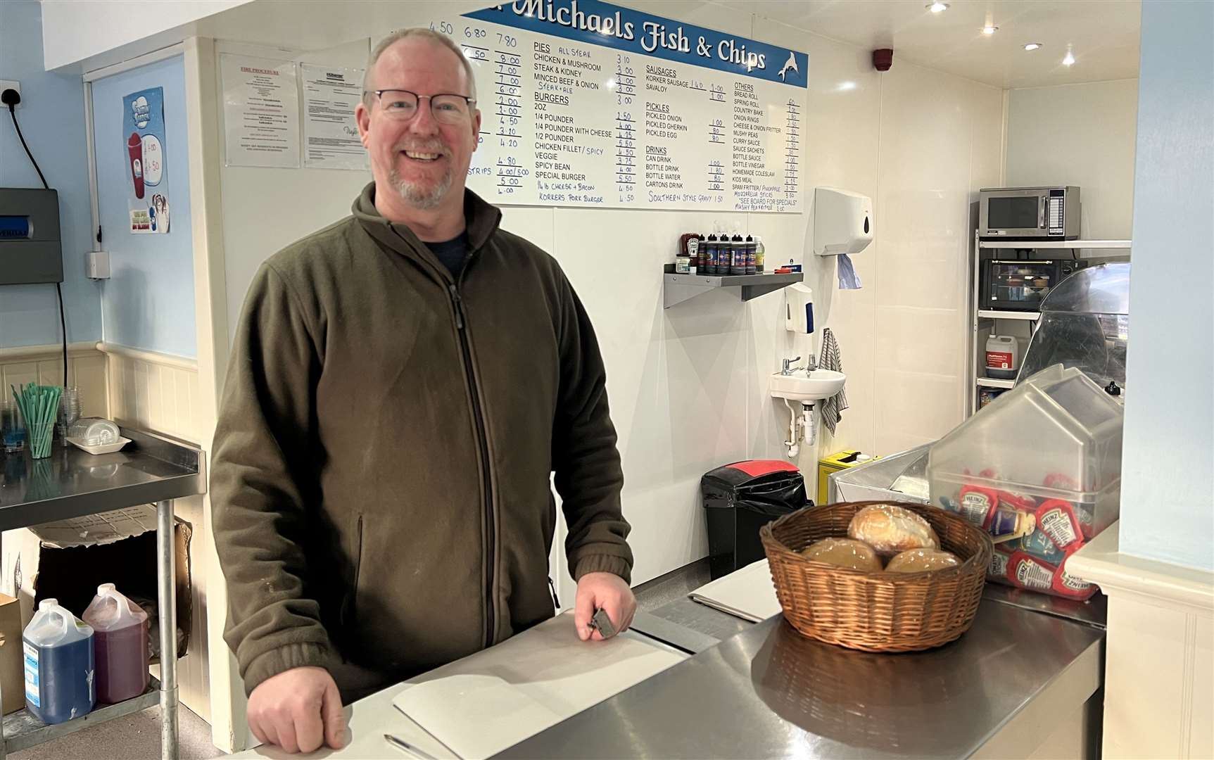 Jamie Entwistle has managed the fish and chip shop which the couple have owned for 25 years