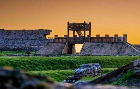 The restored gateway at Richborough Roman Fort. Picture: English Heritage