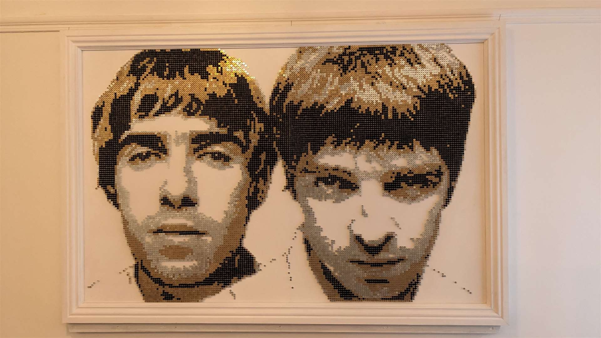 Mr Timby’s recreation of the Gallagher brothers (Darren Timby/PA)