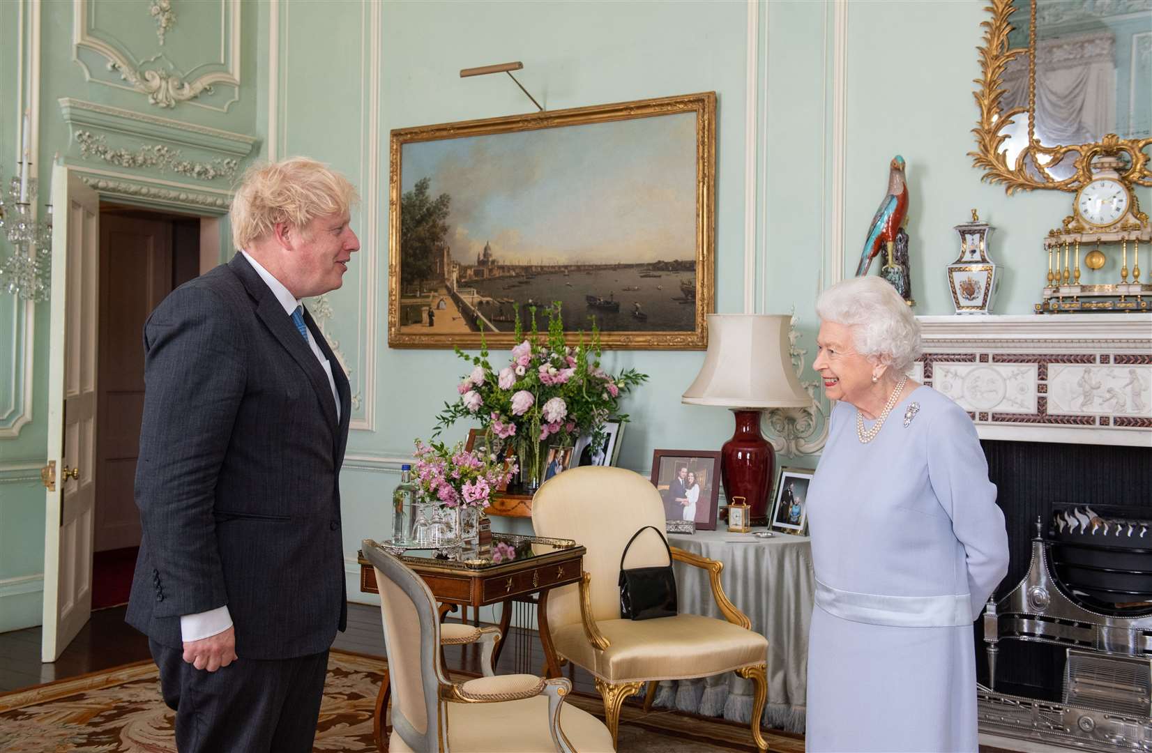 The Queen greets Prime Minister Boris Johnson (Dominic Lipinski/PA)