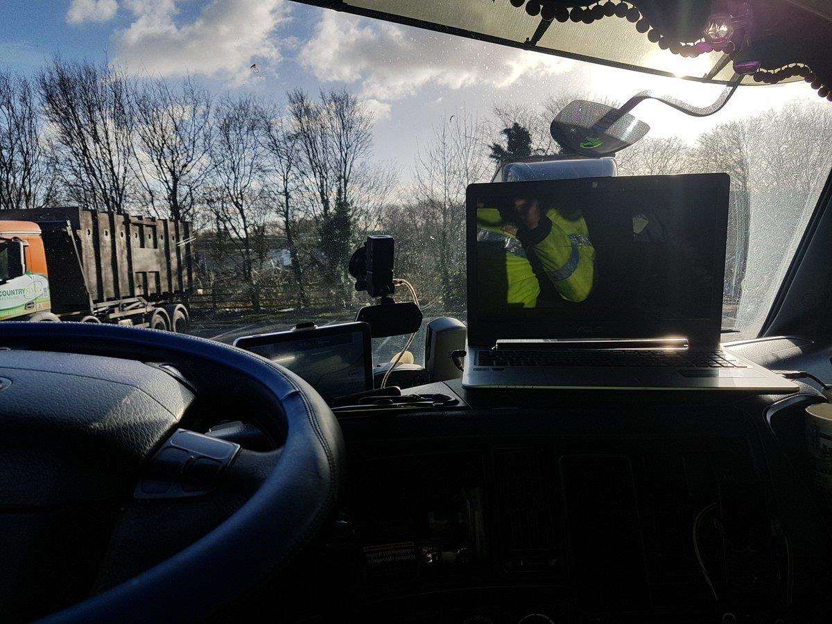 Police stopped and fined a second driver on the M2 near Chatham. Picture by Kent Police RPU (6423684)