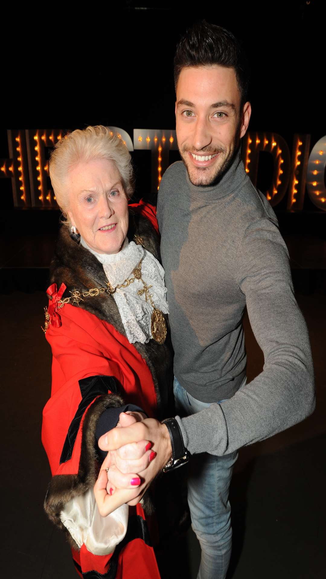 The pair danced the waltz as the mayor admitted to being a huge fan of Strictly Come Dancing. Picture: Steve Crispe