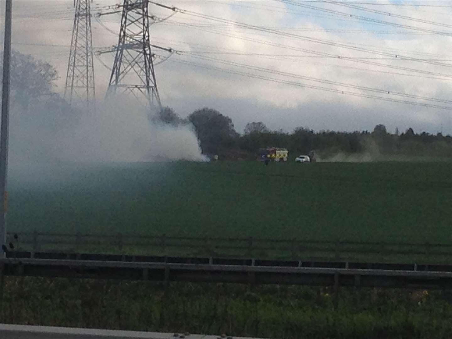 Firefighters at the scene in Southfleet