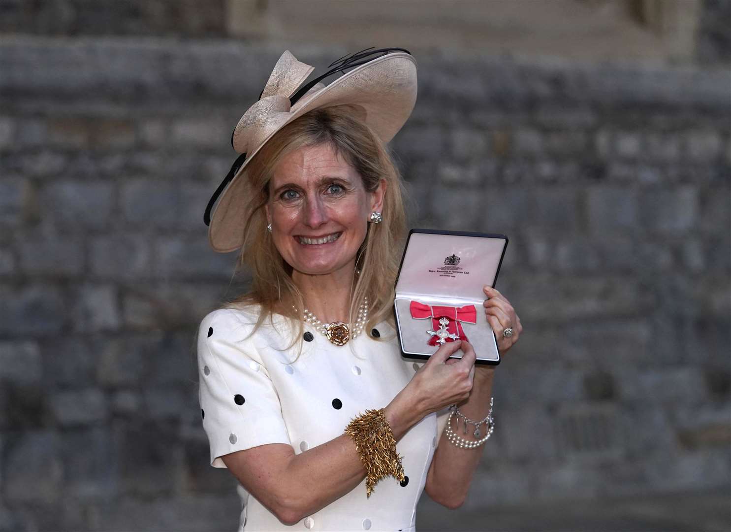 Cressida Cowell after receiving an MBE during an investiture ceremony at Windsor Castle in 2021 (Steve Parsons/PA)