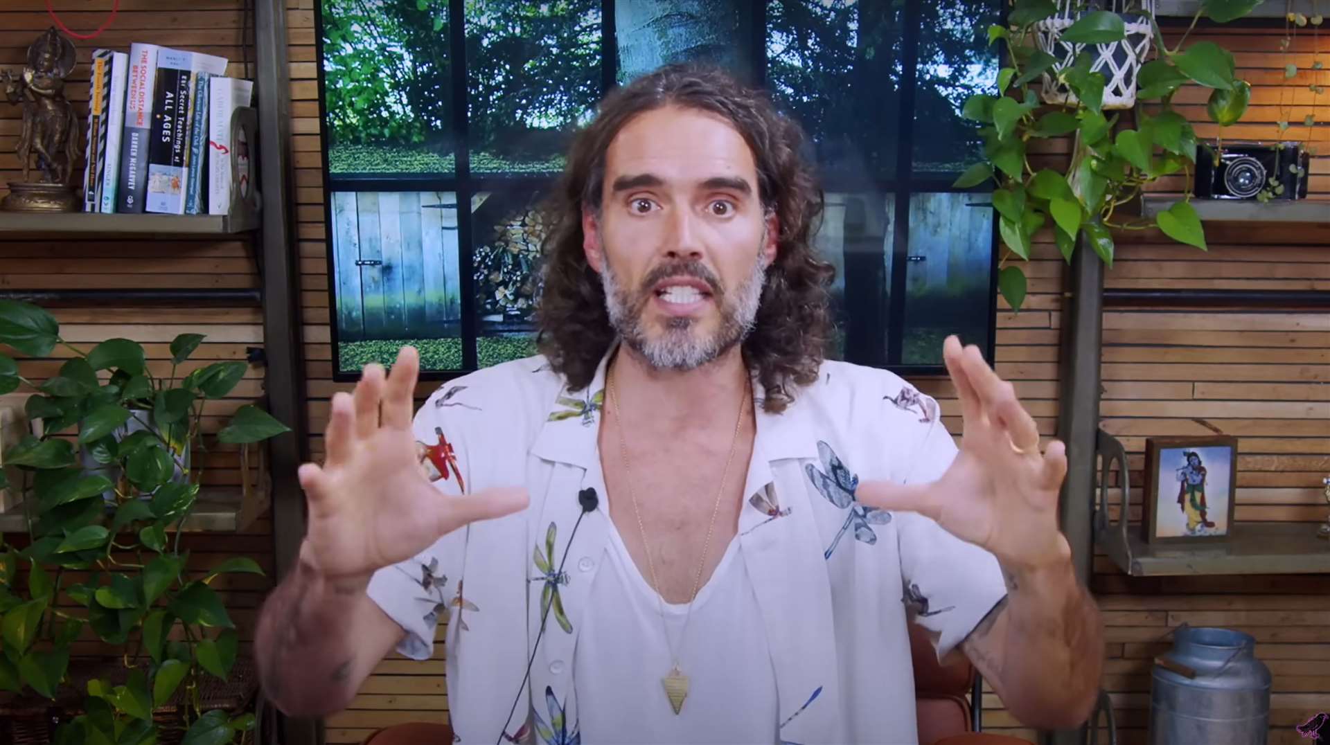 An image taken from the YouTube page of Russell Brand who has posted a video online saying he ‘absolutely’ denies unspecified criminal allegations about his personal life outlined in two ‘extremely disturbing letters’ (Russell Brand/PA)