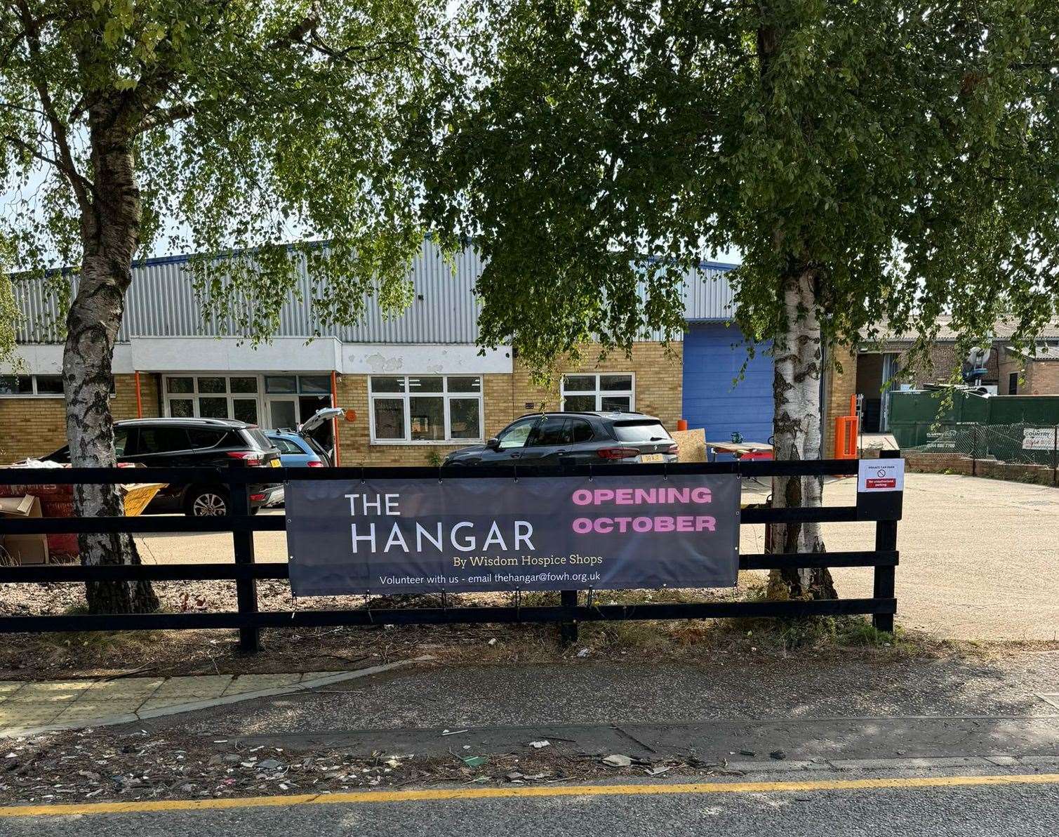 The exterior of the store in Lankester Parker Road. Picture: Friends of Wisdom Hospice