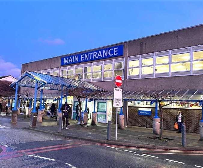 The William Harvey Hospital in Ashford, where a 96-year-old returned from, sparking a Covid infection in Pelham House