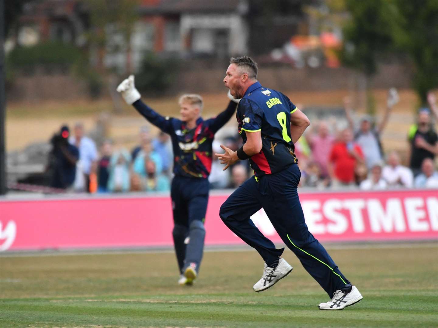Kent celebrate their victory over Hampshire. Picture: Keith Gillard (3065239)