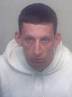 Joseph Tullett, wanted after raids on Co-Op and William Hill in Chatham.