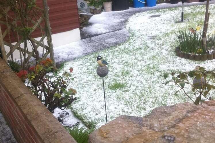 Sleet has fallen in Dartford. Picture: Dave Linehan