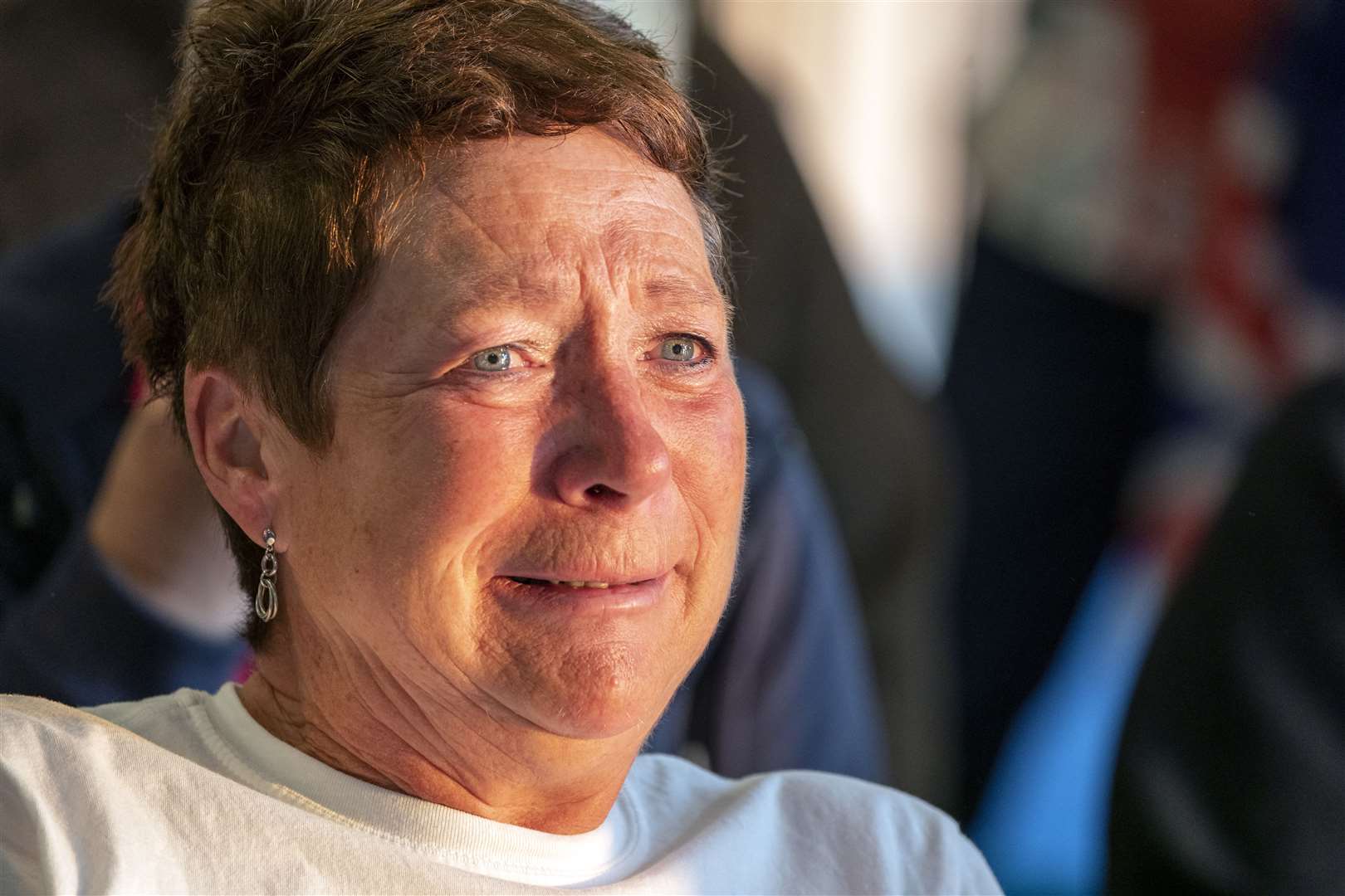 Vivian Bithell watches her son win an Olympic gold medal (Peter Byrne/PA)