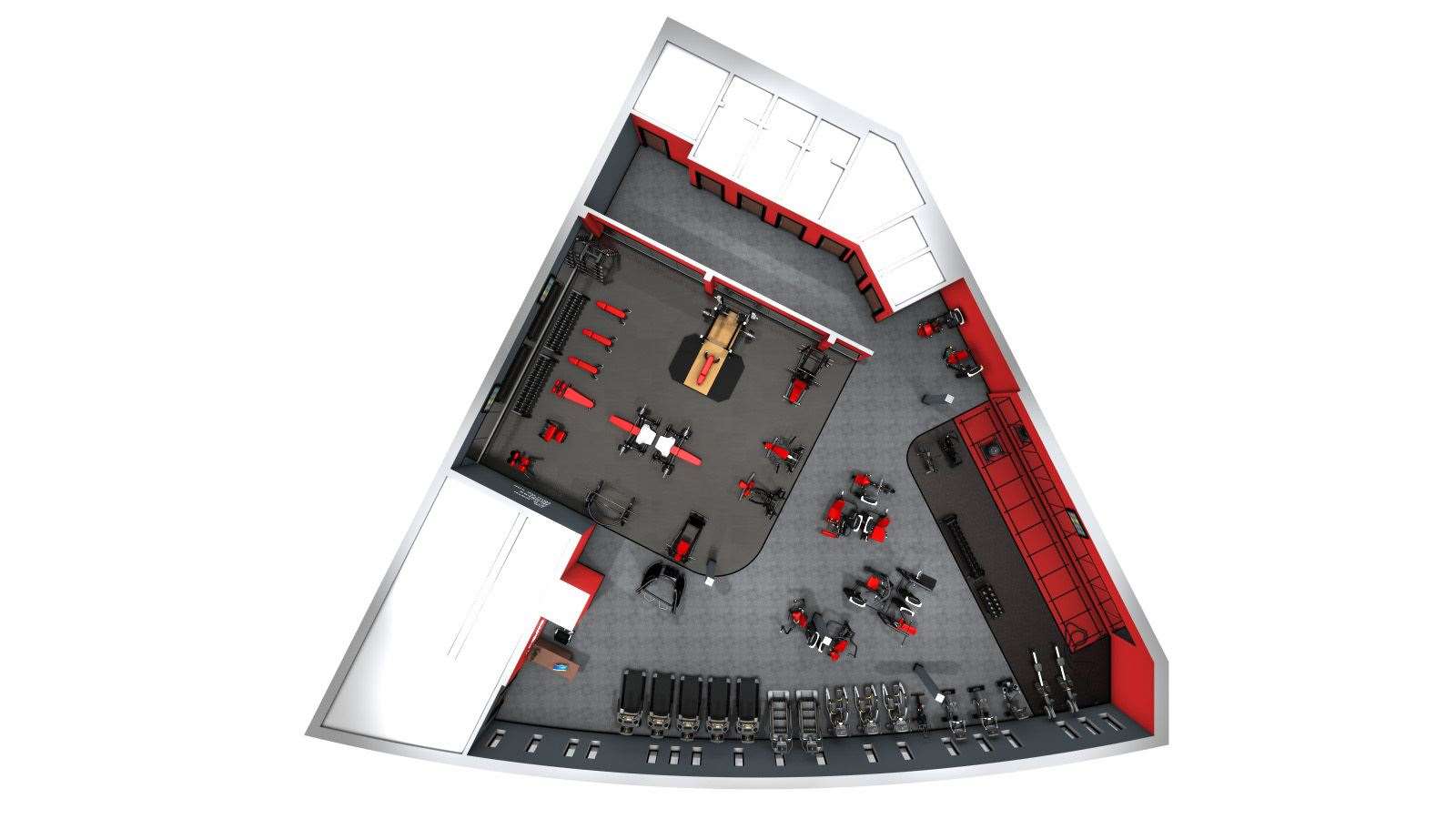 The layout of Snap Fitness in Ashford