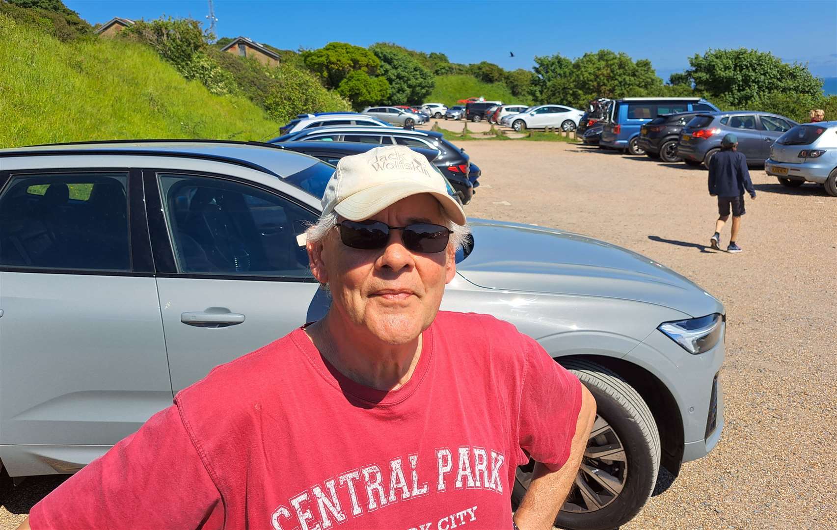 Walker Chris Haughton, at the White Cliffs car park at Langdon, Dover, accepts the fee increases