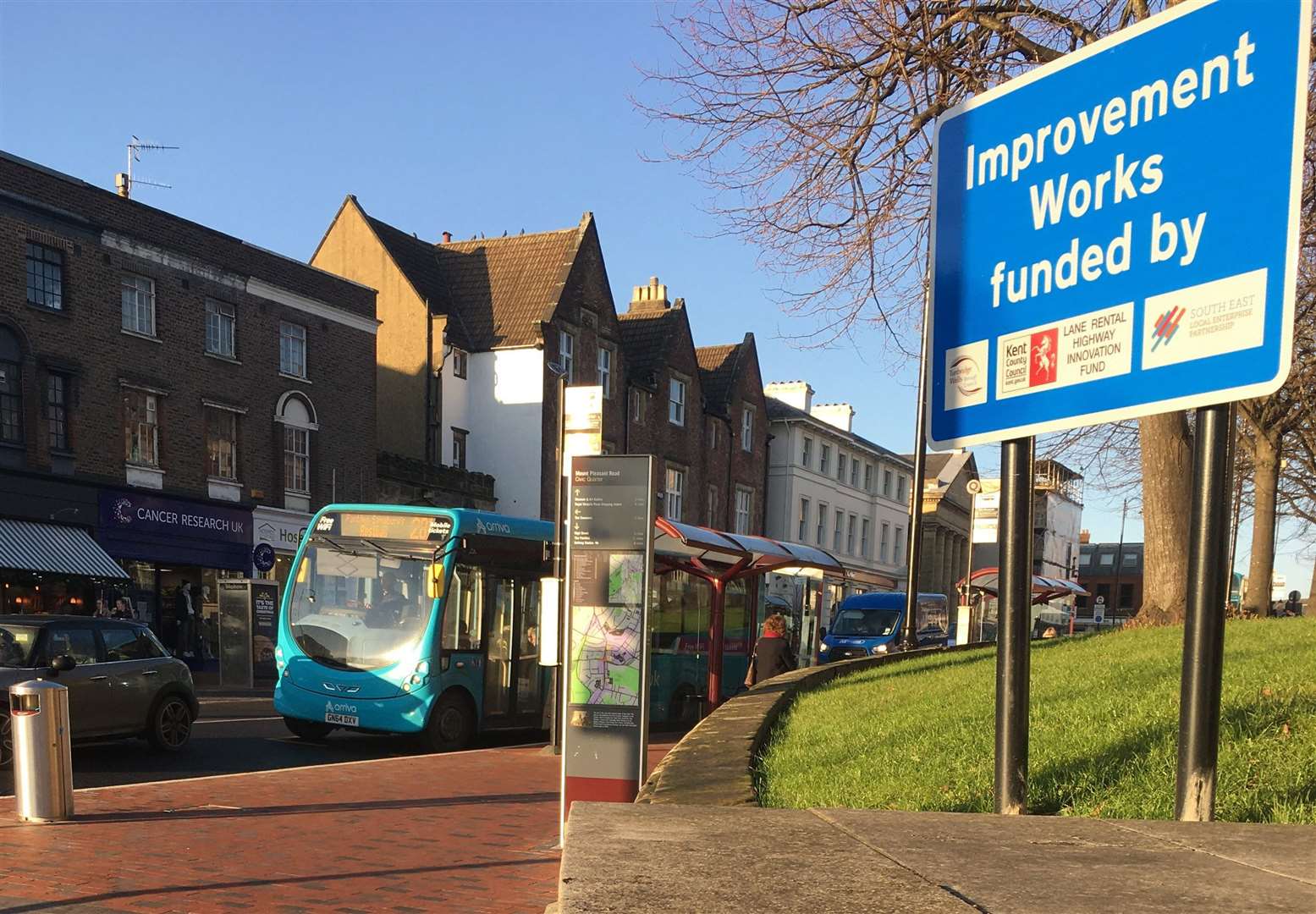 The new bus lane