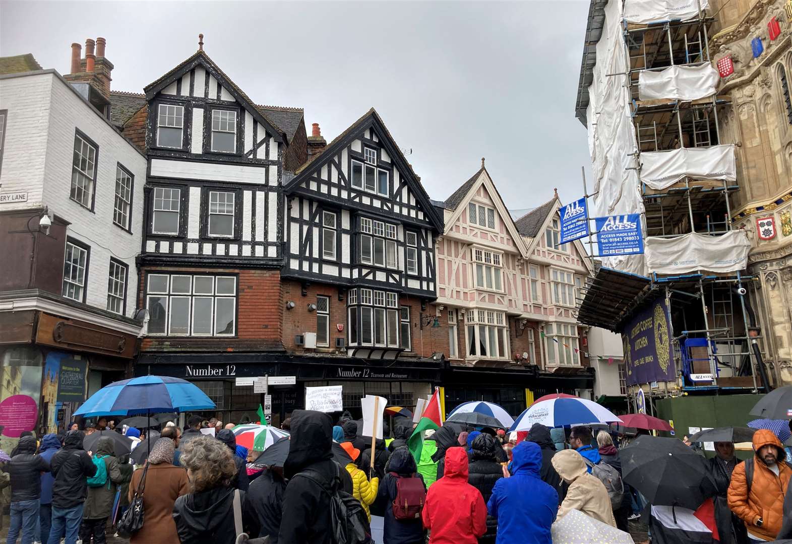 Pro-Palestine demonstration at Canterbury Cathedral