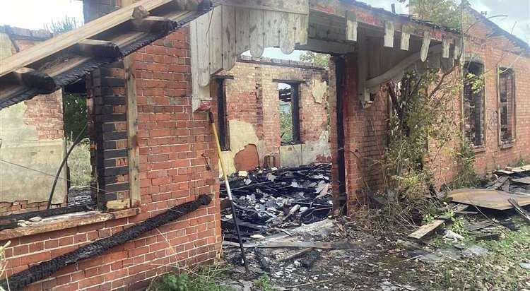 The historic railway station was destroyed in a fire in November 2022. Picture: Network Rail